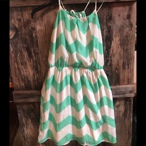 Teal Chevron Dress